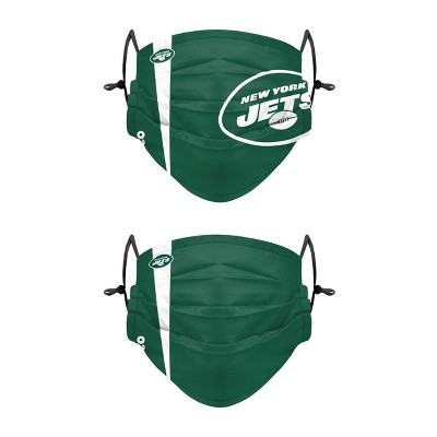NFL New York Jets Adult Gameday Adjustable Face Covering - 2pk
