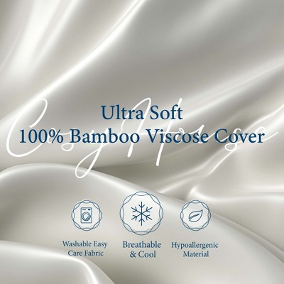 Queen Size Cooling White and Gray Bamboo Weighted Blanket