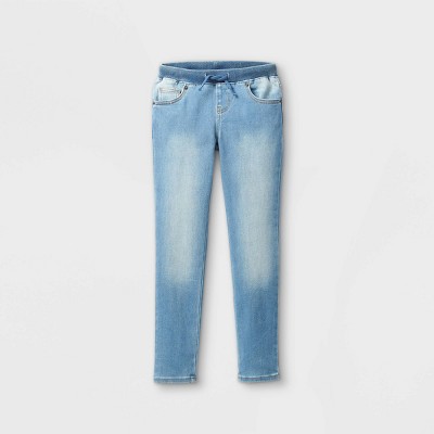 Girls' Skinny Pull-On Mid-Rise Cuffed Jeans - Cat & Jack™