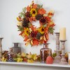 Northlight Sunflower and Pine Cone Artificial Thanksgiving Wreath - 24-Inch, Unlit - 2 of 4