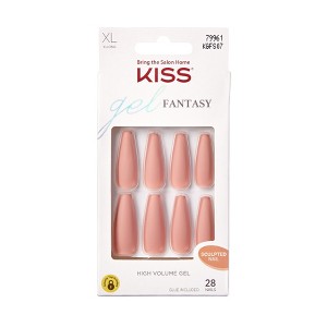 KISS Gel Fantasy Sculpted Fake Nails - Hoopla - 28ct - 1 of 4