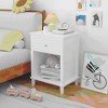 ORRD Nightstand with Drawer and Open Shelf, 26.68" Bedside Table for Kids, Girls, Boys, and Bedroom Use, White - 2 of 4