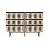 CAVINAS 4/6 Drawers Dresser for Bedroom,Modern Dresser with Slatted Drawer Design for Kids Room,Living Room,Entry and Hallway,Brown - 4 of 4