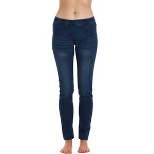 Just Love Women's Denim Jeggings with Pockets - Comfortable Stretch Jeans Leggings - 1 of 4