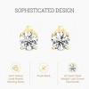 Gilded Lab-Grown Diamond Stud Earrings for Women | 925 Sterling Silver Studs and 14KT Gold 925 Plated Silver | Hypoallergenic Fine Jewelry - 2 of 4