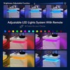 1 Piece Nightstand LED Bedside Table Cabinet with 2 End Side Drawers and Lights Moder Matte White - 4 of 4