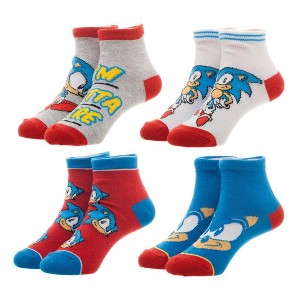 Sega Sonic The Hedgehog Youth Ankle Socks Child Video Game 4 PAIRS - 1 of 4