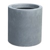 Rosemead Home & Garden, Inc. 12.9" Wide Elegant Indoor/Outdoor Concrete/Fiberglass Planter Charcoal Gray - 2 of 4