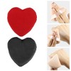 Unique Bargains Soft Heart Shape Puff Loose Powder Blender Beauty Makeup Tool Short Plush 4 Pcs - 3 of 4