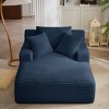 Racxily Oversized Chaise Lounge Chair, Corduroy Upholstered Modern Sofa with No Assembly Required for Living Room & Office - 3 of 4