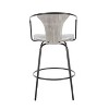 LumiSource 25" Waco Industrial Counter Height Barstool Black/Gray: Metal Frame, Swivel Seat, Fixed Height - 4 of 4