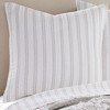 Sanira Taupe Stripes Quilted Euro Sham - 2pk - Levtex Home - 2 of 3