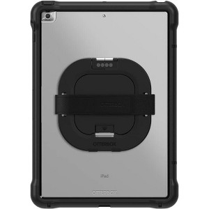 OtterBox UNLIMITED SERIES case w/Kickstand, Hand Strap, & Screen Protector for iPad 8 (10.2") -BLACK CRYSTAL (77-80882) - Certified Refurbished - 1 of 3