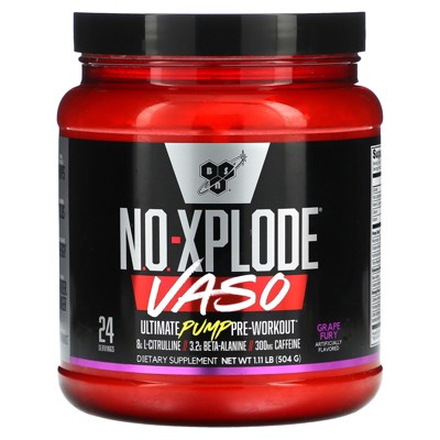 BSN No-Xplode VASO, Ultimate Pump Pre-Workout, Grape Fury, 1.11 lb (504 g)