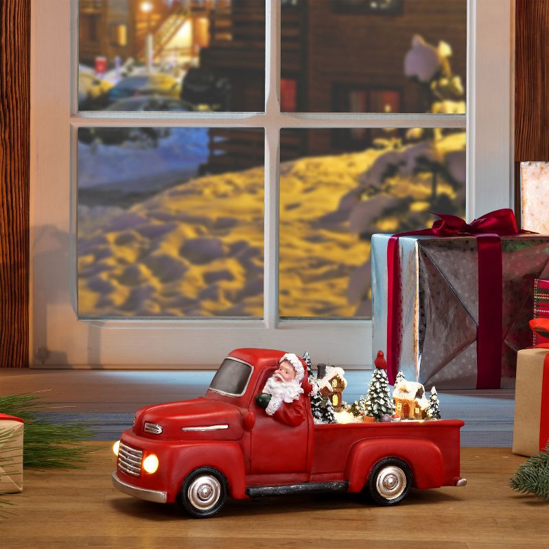 Mr. Christmas 10.5" Santa in Truck Animated Musical Christmas Decoration, 3 of 7