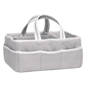 Trend Lab Diaper Caddy Gingham Check Gray