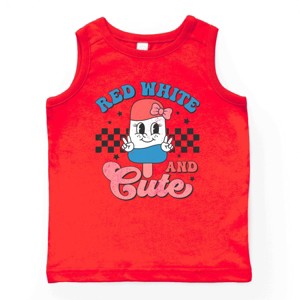 The Juniper Shop Red White And Cute Popsicle Youth Tank Top - 1 of 4