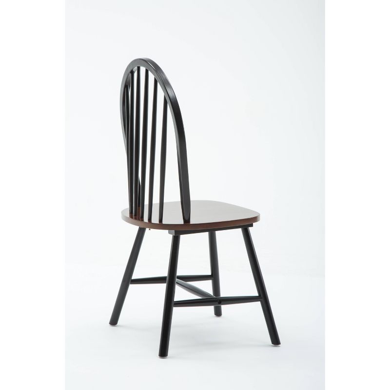 Set of 2 Windsor Dining Chair Wood/Black/Cherry - Boraam, 4 of 13