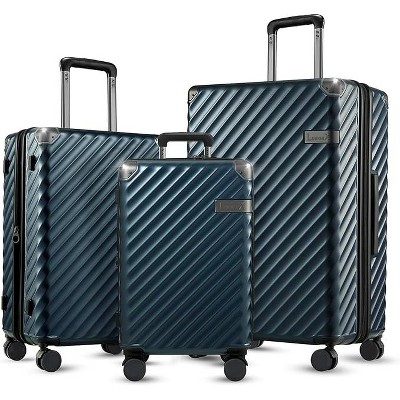 LUGGEX Luggage with Spinner Wheels, Polycarbonate Expandable Hard Shell Suitcase