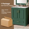Vynxaria 30-Inch Bathroom Vanity - Ceramic Sink, 1 Divider Drawer, Green - 4 of 4