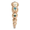 Slickblue Polished IP Rose Gold Stainless Steel Ring for Women Featuring Sea Blue CZ, Size 5-10 - 4 of 4