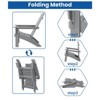 GARPROVM Upgraded Folding HDPE Adirondack Chair with Ottoman Weather-Resistant For Outdoor - 3 of 4