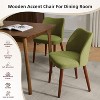 Dining Chair Set of 2, Linen Upholstered Dining Chair with Wood Legs,Wooden Kitchen Chair, Chairs with Cushions for Dining Room, Living Room - 4 of 4