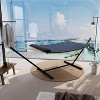 Double Hammock with Stand – 2 Person 350lbs Capacity, Portable Steel Frame & Comfort Pad for Indoor/Outdoor Use (Quick Assembly) - 2 of 4