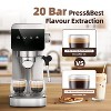 1350W 20 Bar Espresso Machines, Coffee Maker with Automatic Milk Frothing System, Steam Wand & Cup Warmer, LED Touchscreen, 41 OZ/1.2L Remove tank - 2 of 4