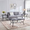 VECELO Set of 3 Coffee Table Sets，2 Tier End Table with Open Storage Shelf for Living Room, Bedroom - 2 of 4