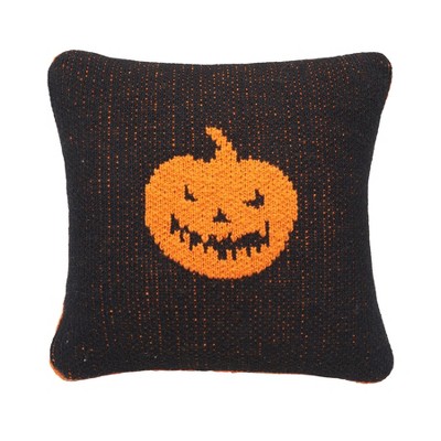 C&F Home 8 x 8 Jack-O-Lantern Petite Hooked Halloween Throw Pillow