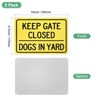 Unique Bargains Home Aluminum Reflective Keep Gate Closed Dogs in Yard Sign 2 Pcs - 2 of 4