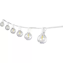 25 Bulb LED Bistro String Lights White - IYN Stands