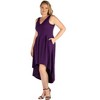 24seven Comfort Apparel High Low Plus Size Party Dress with Pockets - 2 of 4