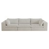 Dewdrop Blue&White Cloud Sofa, Corduroy Fabric Deep Seat Couch with Removable Cushion, No Assembly Needed - 4 of 4