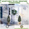 Artificial Topiary Trees for Outdoors, Outdoor Artificial Cedar Tree Set of 2, Uv Resistant Faux Cedar Trees for Front Porch Door, Outdoor - 4 of 4