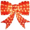 Costway 37” Lighted Christmas Bow Decoration with 150 Warm White LED Lights,2 Hanging Rings - 4 of 4