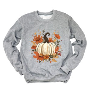 Simply Sage Market Fall Pumpkin Floral Sweatshirt - 1 of 4