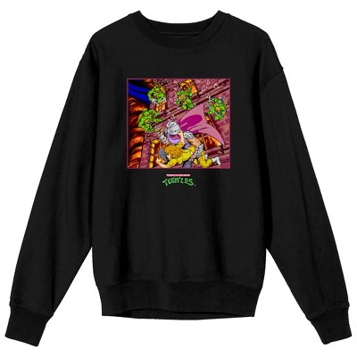 World Of Tmnt Ninja Turtles With Swordscrew Neck Long Sleeve White Adult  Sweatshirt-3xl : Target