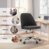 NicBex Armless Office Chair with Adjustable Height Modern Rotatable Vanity Chair Computer Chair with 5 Casters for Office, Study, Bedroom - 4 of 4