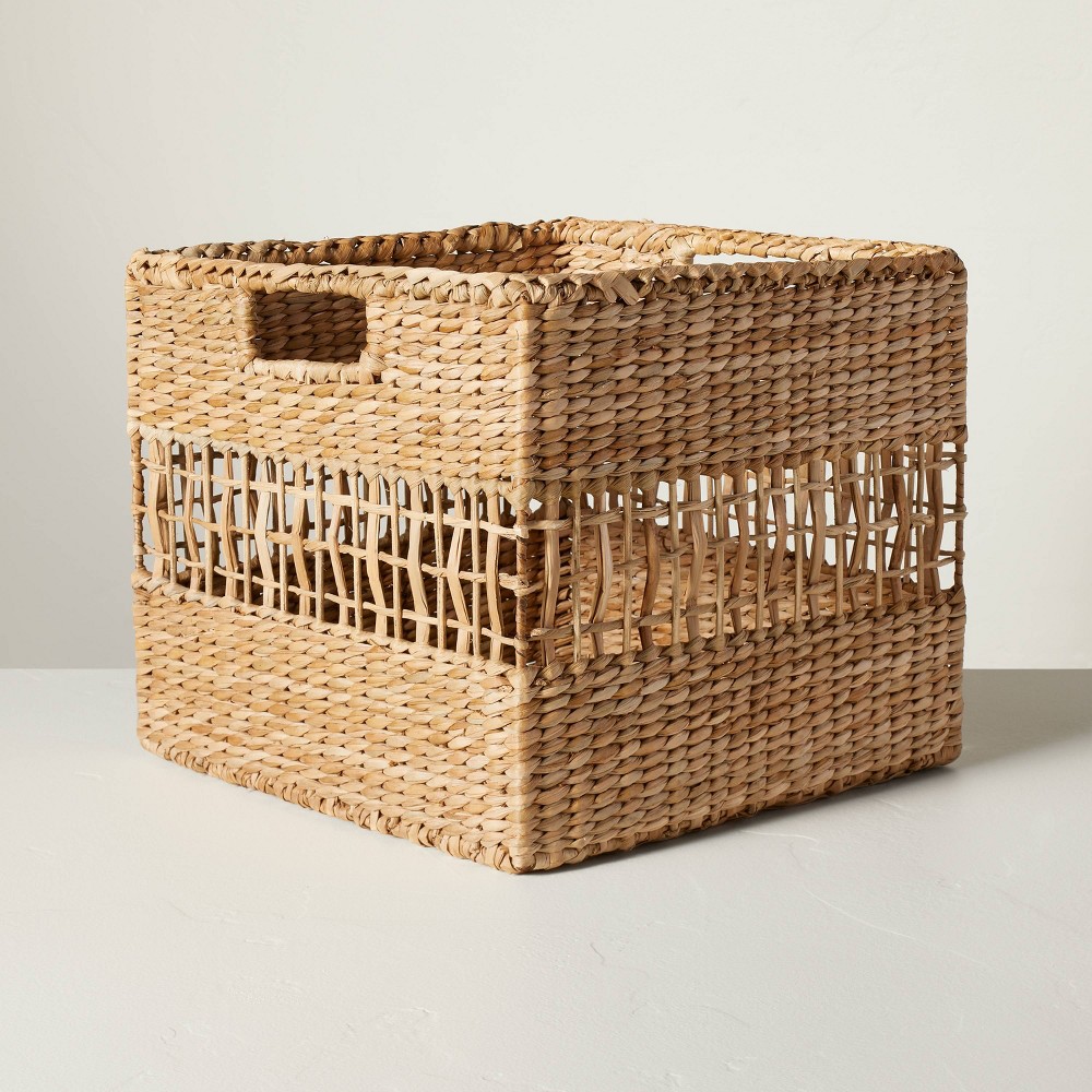 Photos - Other Decoration Large Natural Woven Storage Basket - Hearth & Hand™ with Magnolia: Farmhou