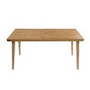 Outdoor Dining Table with Umbrella Hole, Rectangular Wood Patio Dining Table for 6, Weather-Resistant Acacia Table for Backyard-Maison Boucle - 3 of 4