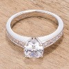 Slickblue 1.75 Ct. Clear Round CZ Engagement Ring for Women, Rhodium Plated, Bridal & Cathedral Style, Sizes 5-10 - 2 of 3