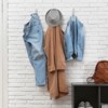 Unique Bargains Metal Double Prong Decorative Vintage Wall Mounted Hanging Towel Scarf Hat Clothes Hook - 3 of 4
