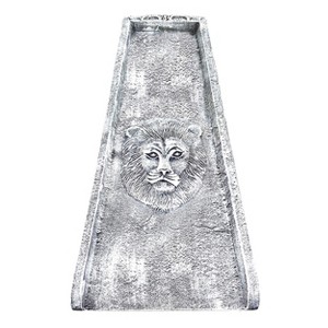 Cast Aluminum Decorative Downspout Gutter Splash Block White Lion - Rust-Proof, Heavy-Duty, Weather-Resistant, No Assembly Required - Oakland Living - 1 of 3