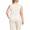 Lands' End Women's Sleeveless Pointelle Rib Boat Neck Tank - 2 of 4
