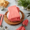 Design Imports  Solid Cotton Napkin Set 6 Piece, Coral Reef, 20X20" - 4 of 4