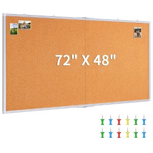 Maxtek Large Cork Board Wall Mount Bulletin Pinboard for School Office Home Wall Display - 1 of 4