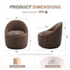 Modern Barrel Swivel Chairs with Concealed Storage, Round Upholstered Accent Chairs - 3 of 4