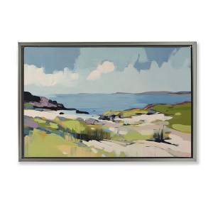 Stupell Industries Coastal Green Breeze Floating Frame Canvas Art - 1 of 4